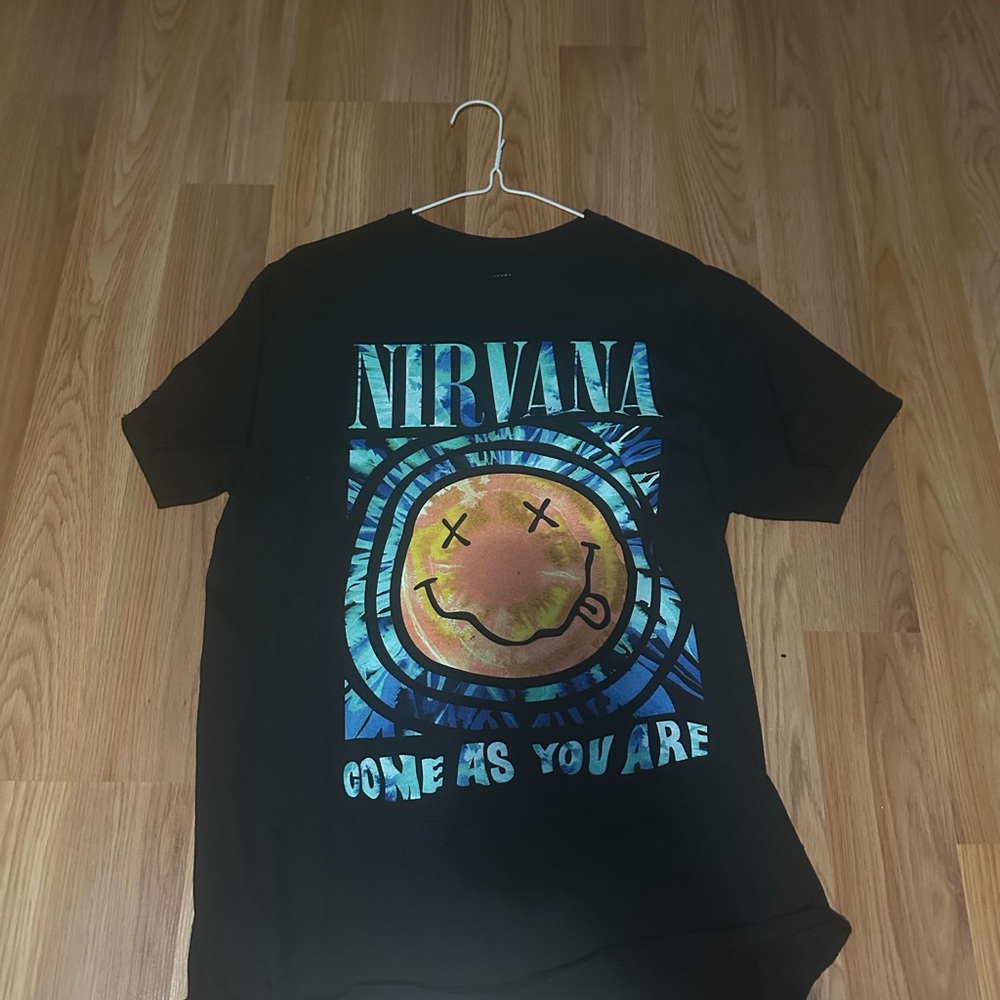 NIRVANA ''COME AS YOU ARE'' Groovy T-SHIRT BLACK SZ M-NWT